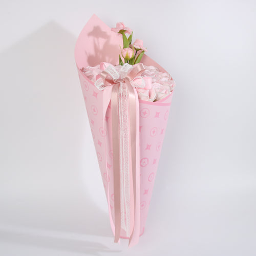 Blush Pearl Rose Cone Bouquet