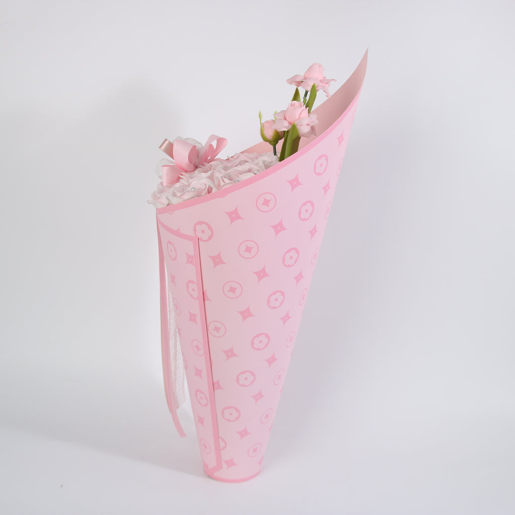 Blush Pearl Rose Cone Bouquet