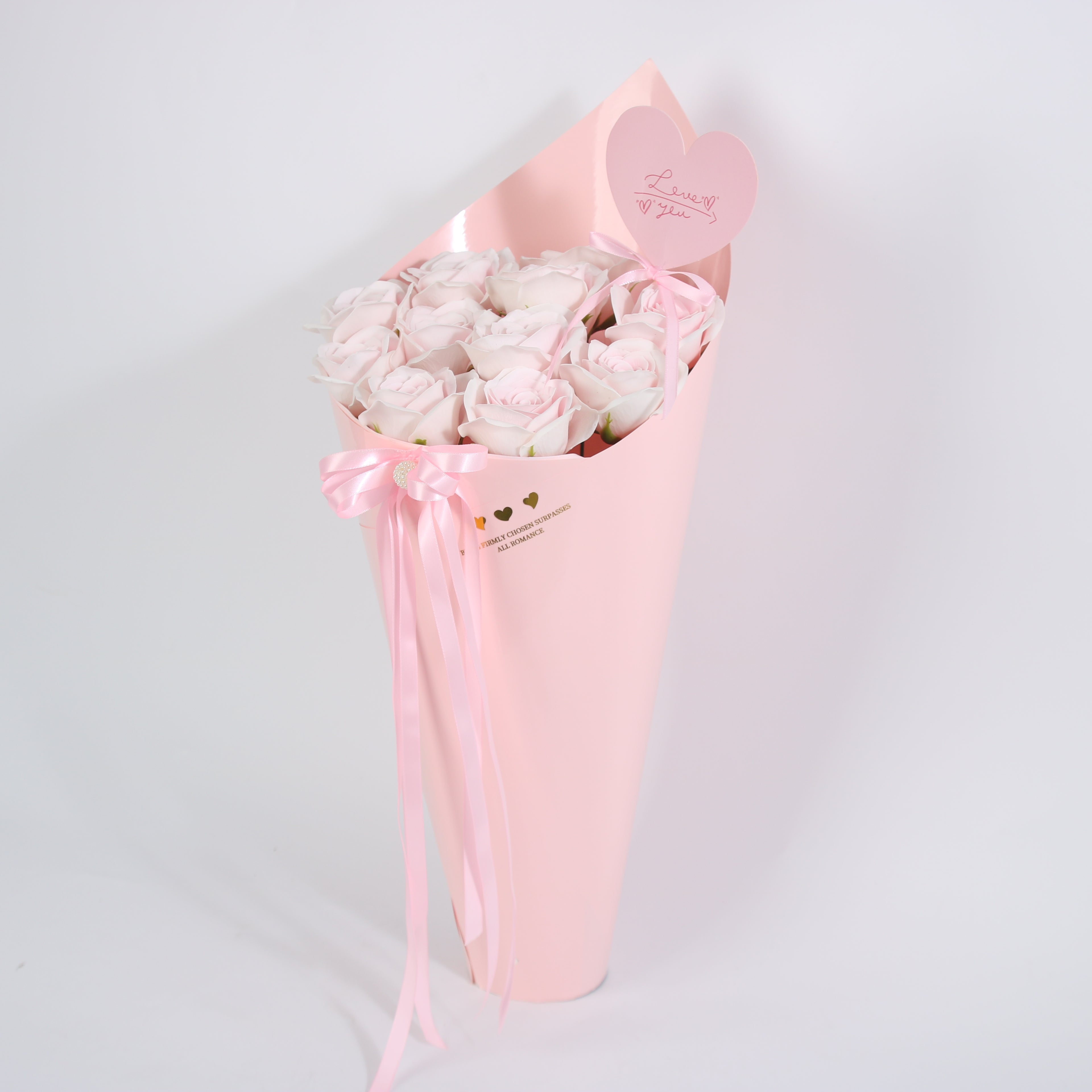 Blush Love Preserved Rose Cone Bouquet