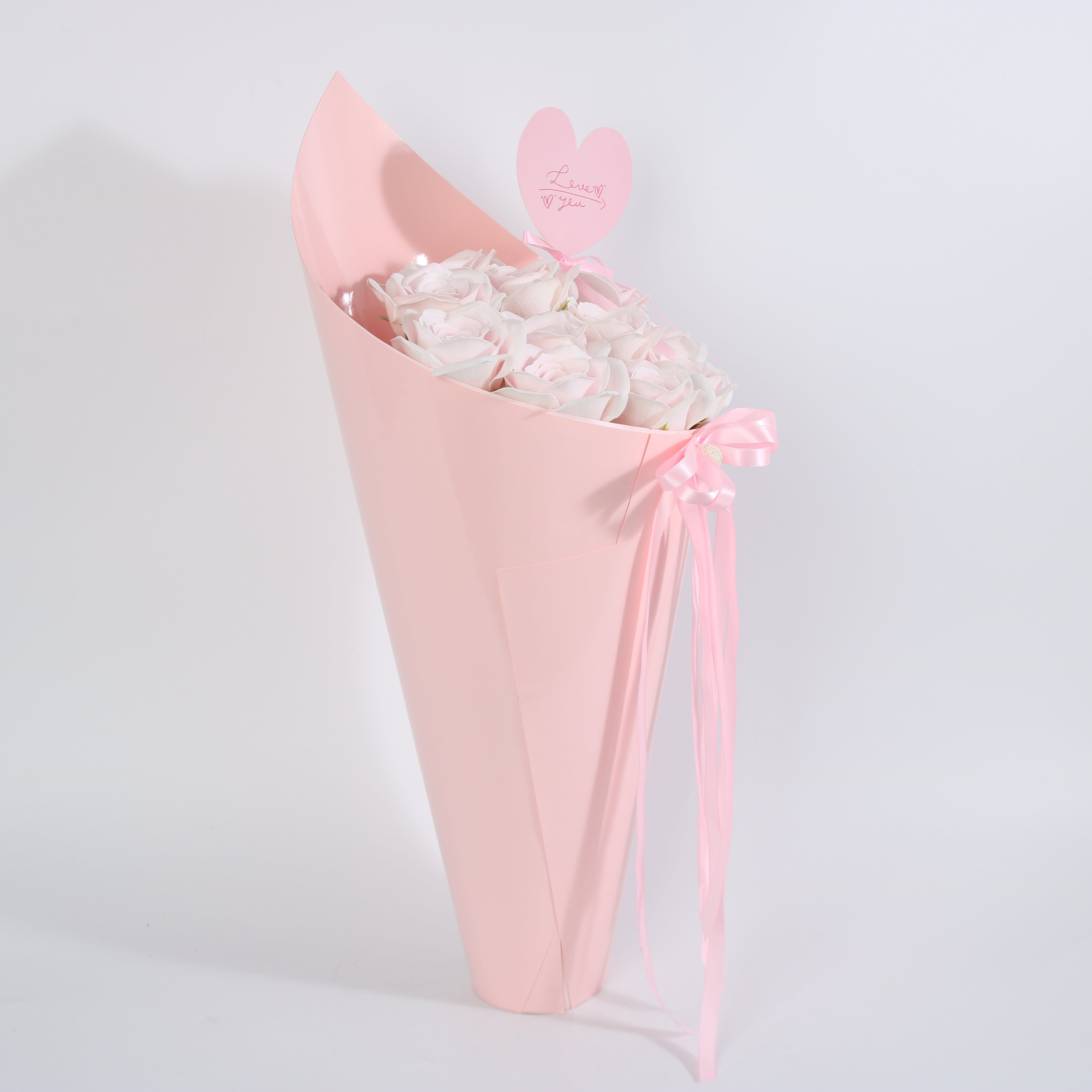 Blush Love Preserved Rose Cone Bouquet