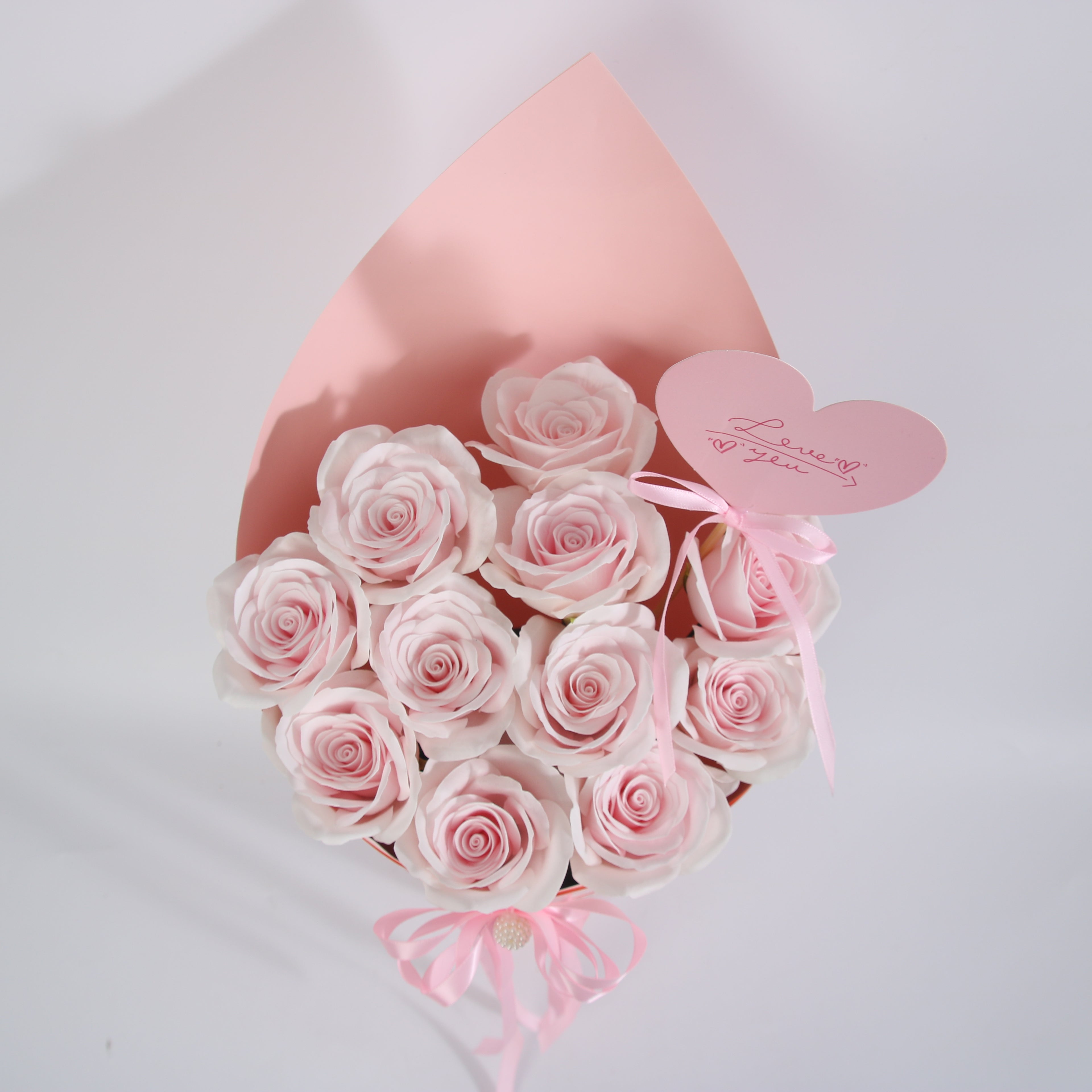Blush Love Preserved Rose Cone Bouquet