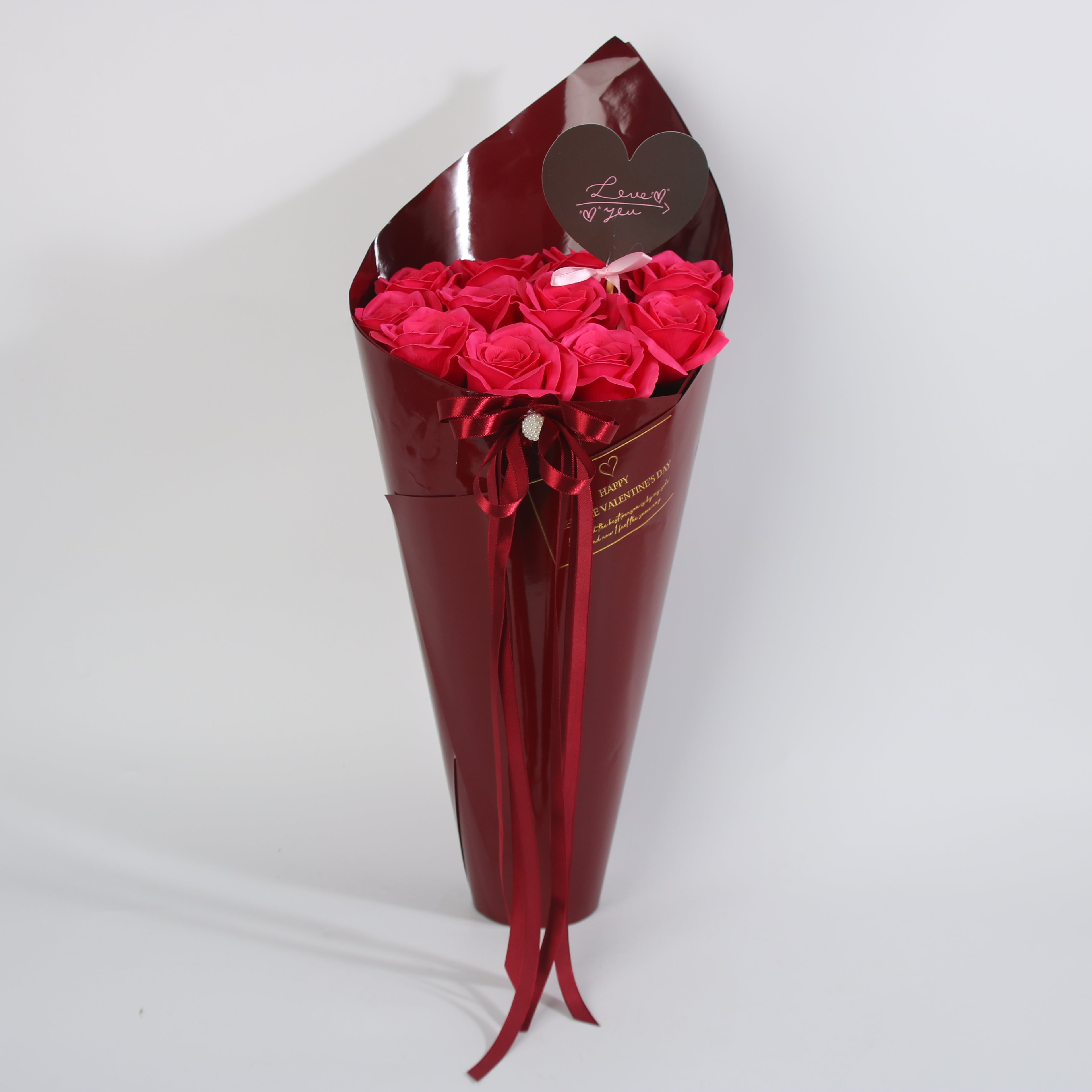 Crimson Romance Preserved Rose Bouquet