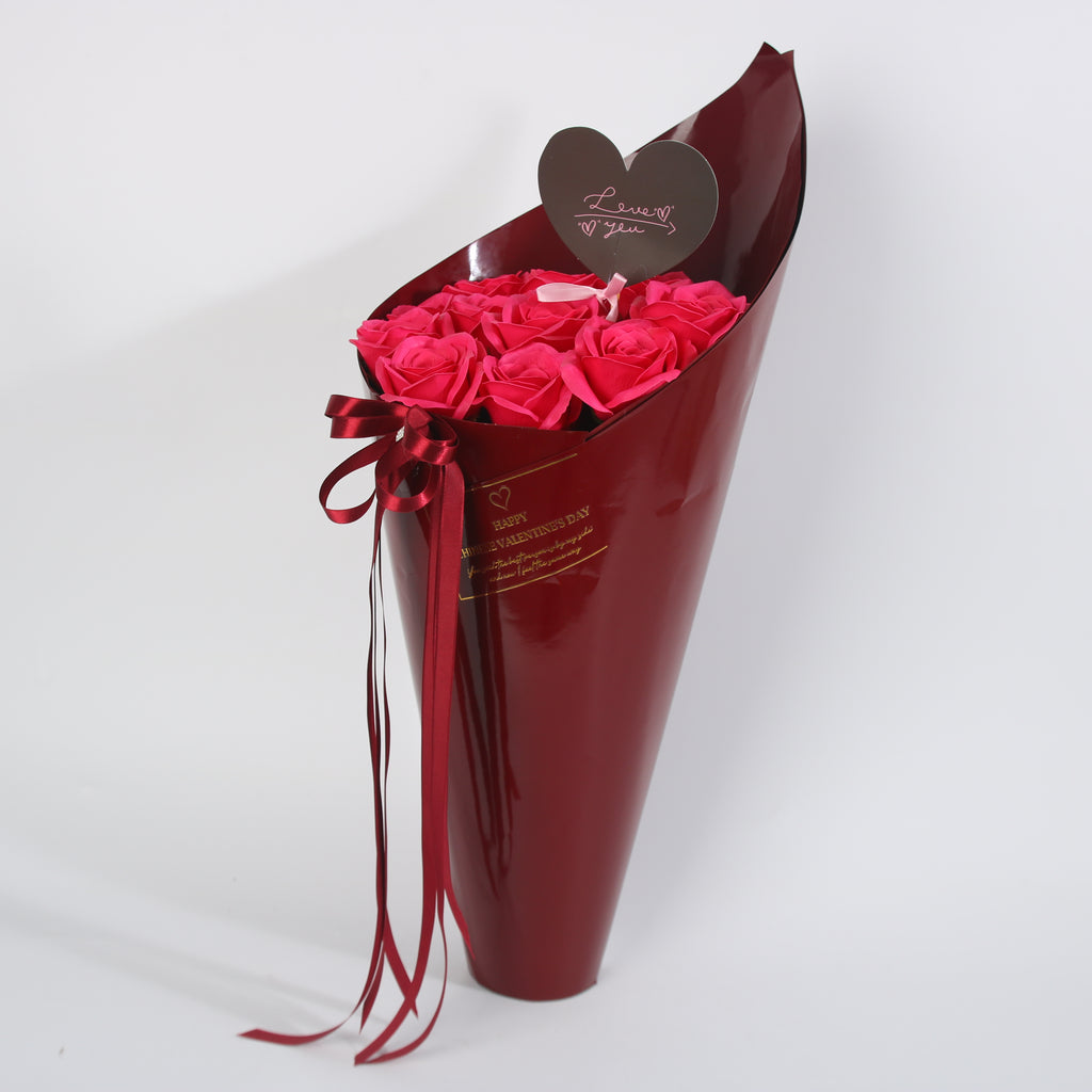Crimson Romance Preserved Rose Bouquet