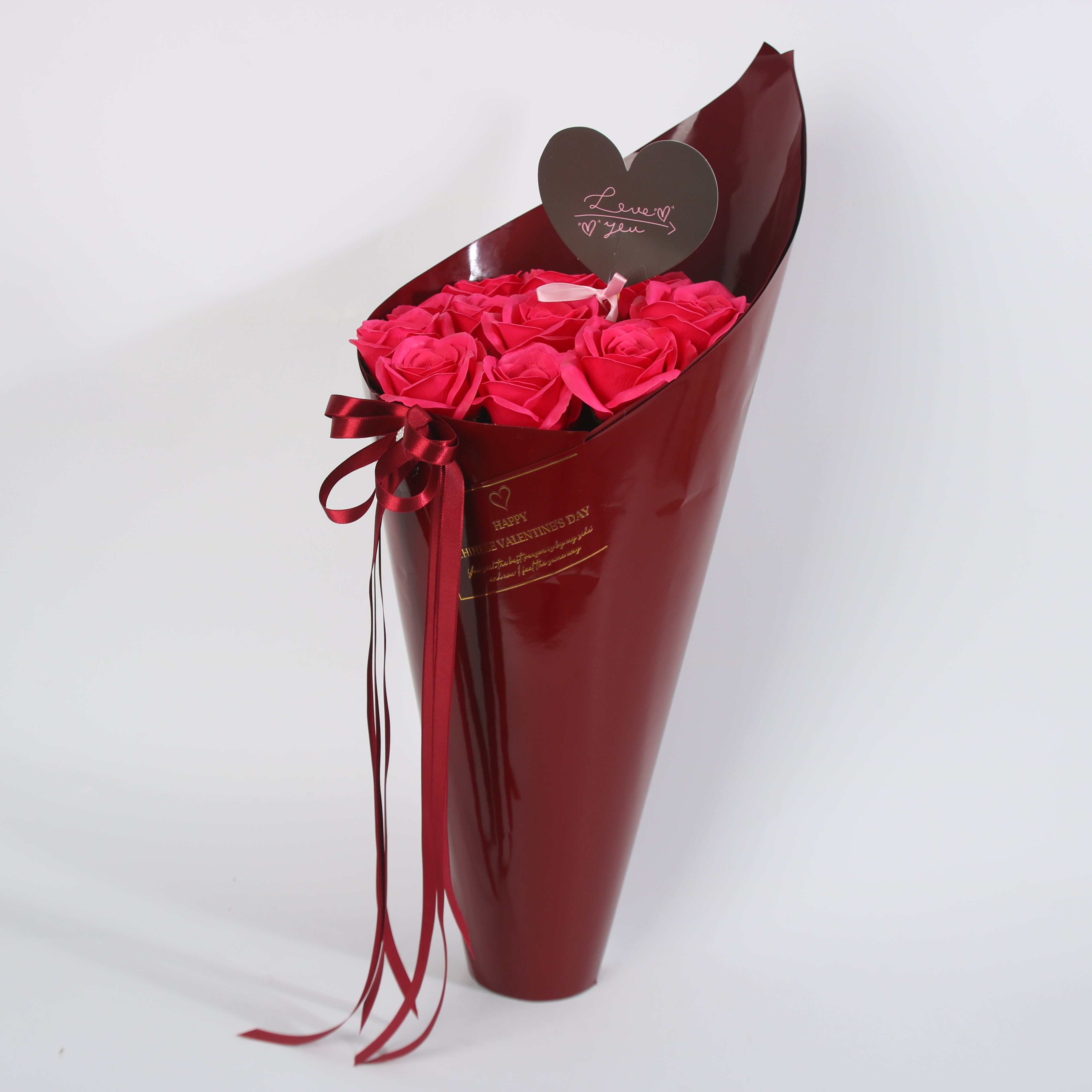Crimson Romance Preserved Rose Bouquet