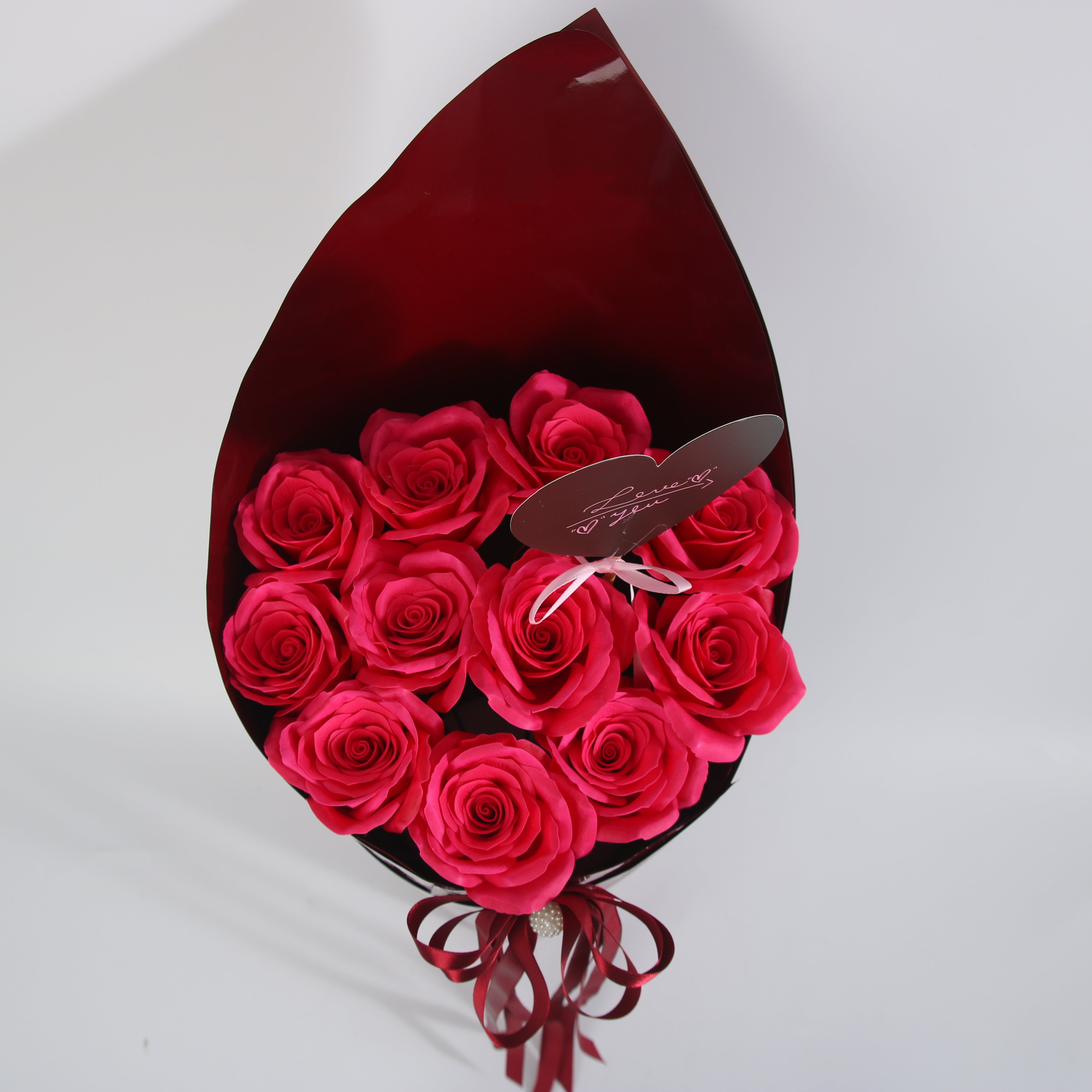 Crimson Romance Preserved Rose Bouquet