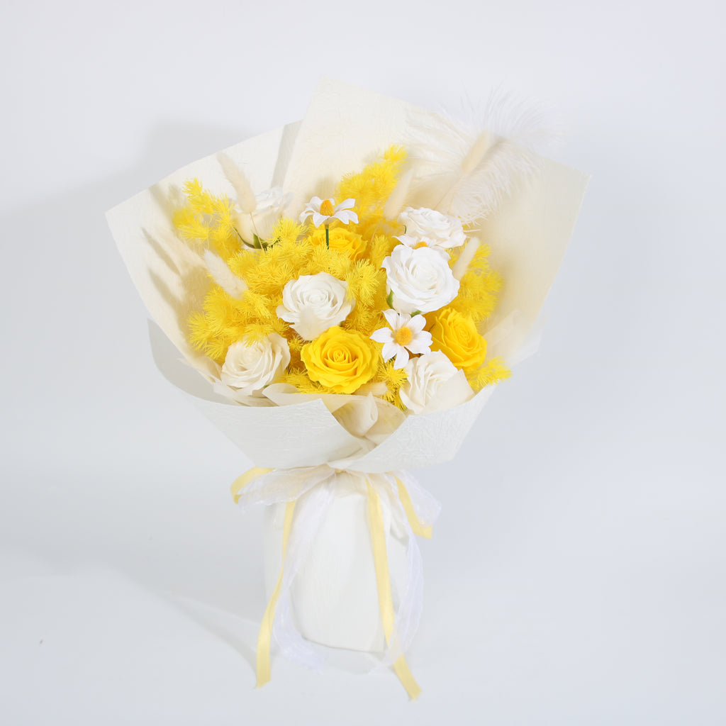 Sunshine Elegance Preserved Rose Bouquet