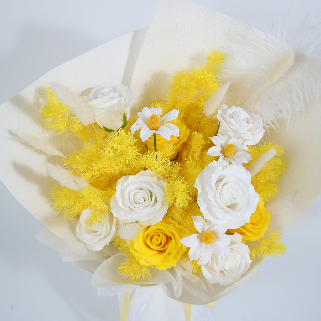 Sunshine Elegance Preserved Rose Bouquet