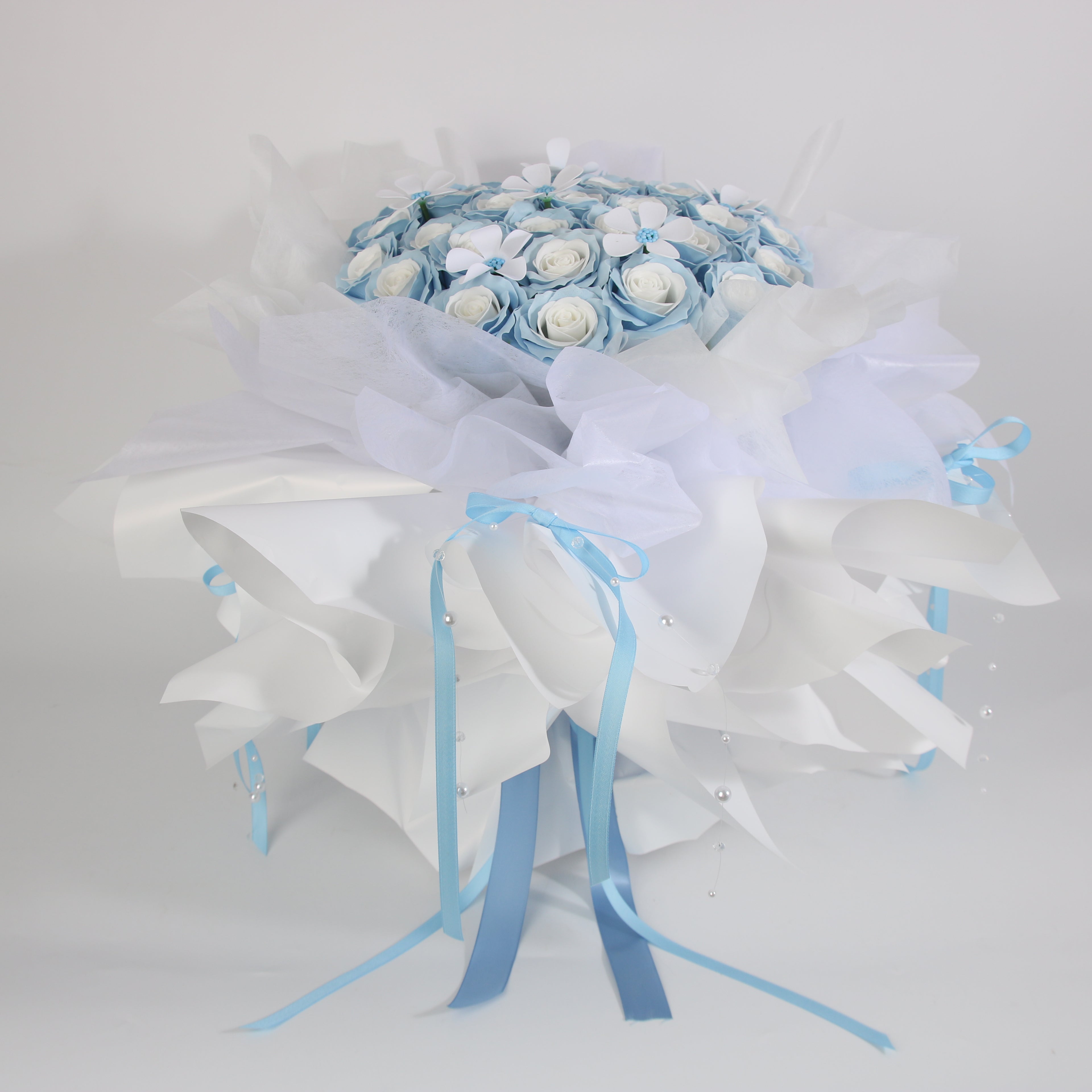 Blue Serenity Preserved Rose Bouquet