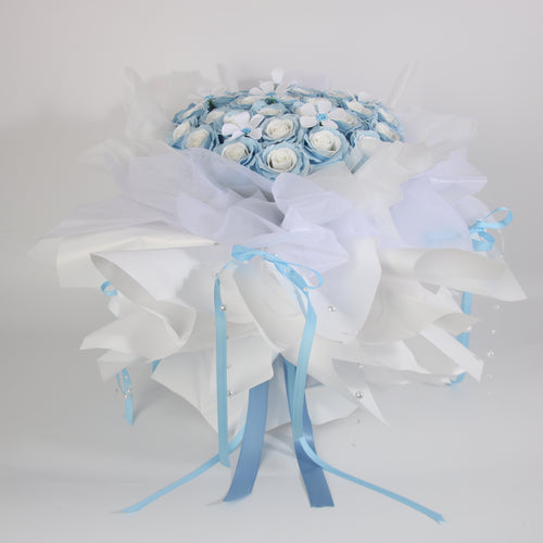 Blue Serenity Preserved Rose Bouquet