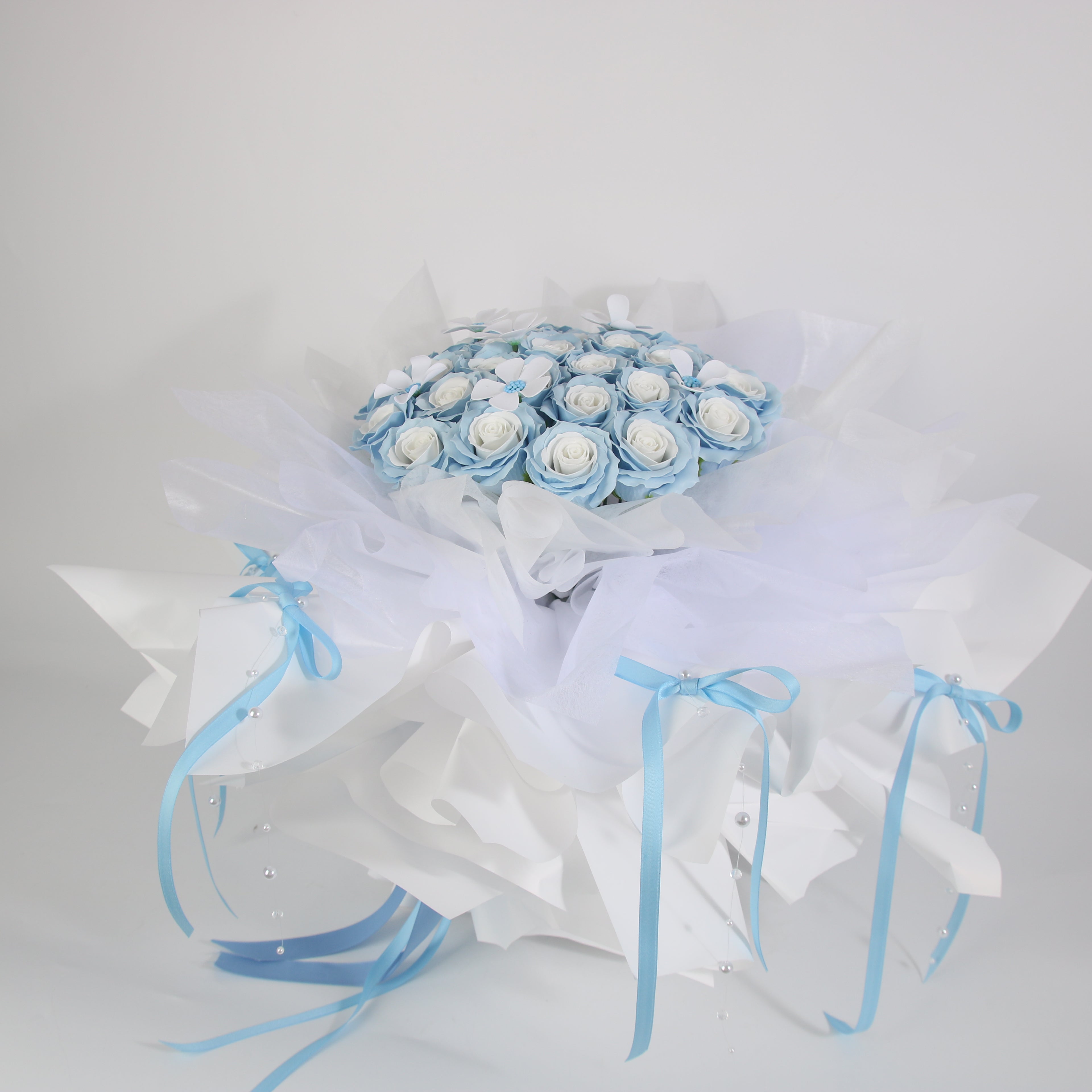 Blue Serenity Preserved Rose Bouquet