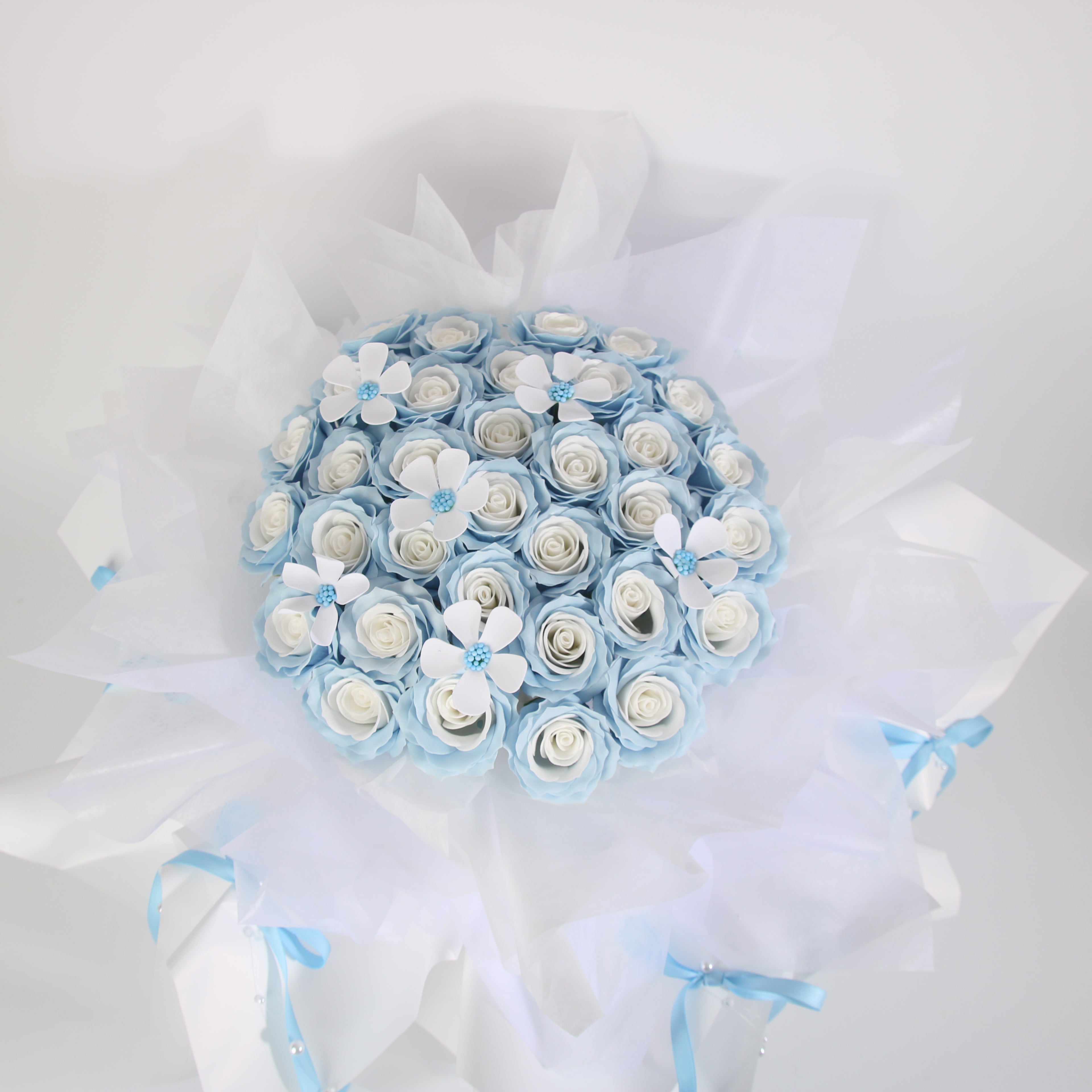 Blue Serenity Preserved Rose Bouquet