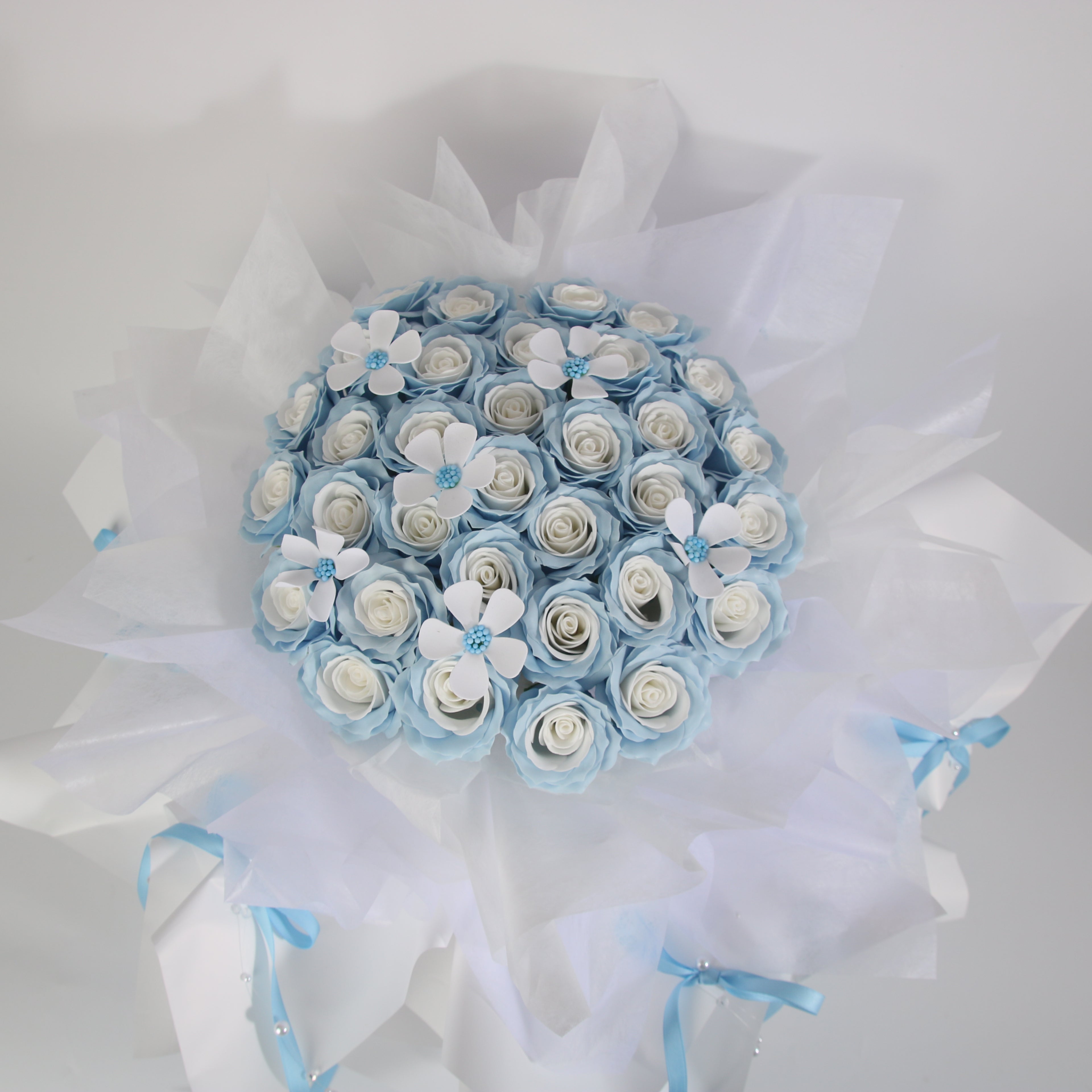 Blue Serenity Preserved Rose Bouquet