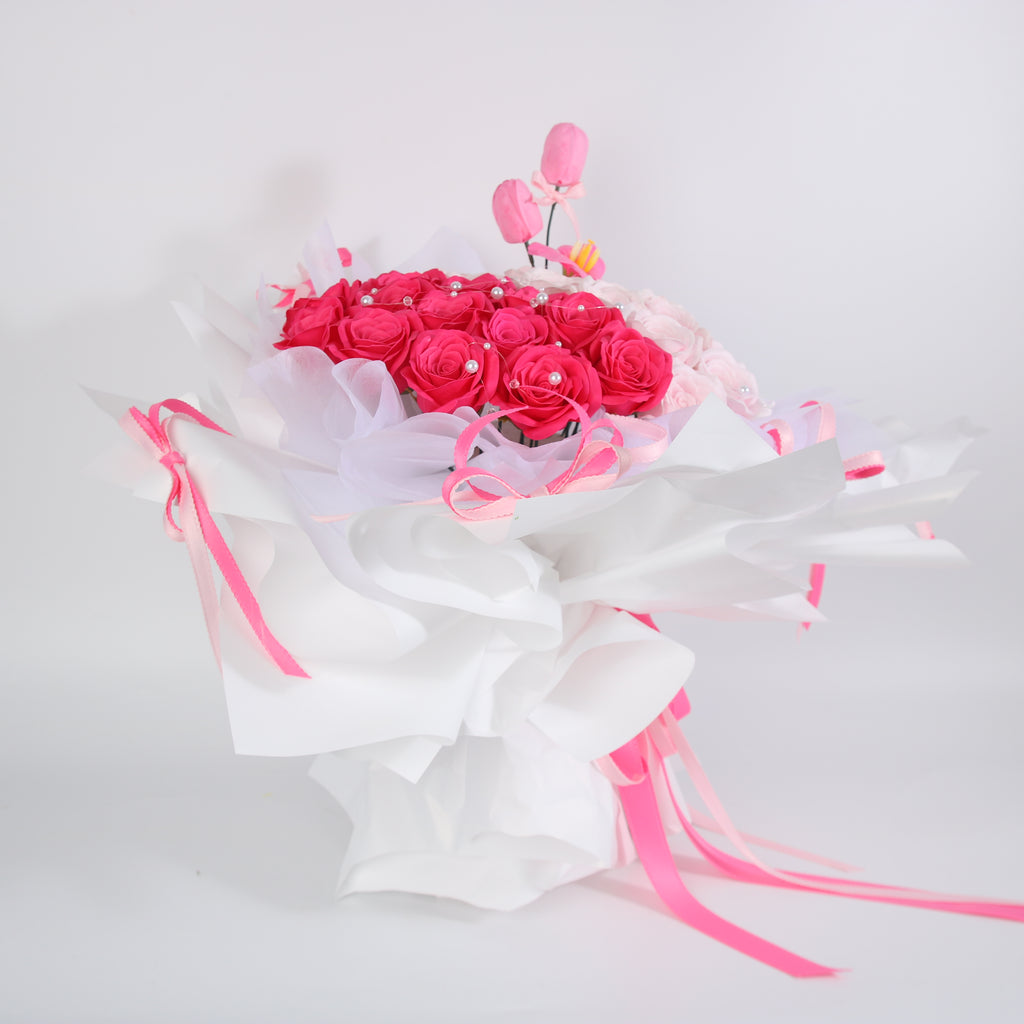 Blushing Romance Preserved Rose Bouquet