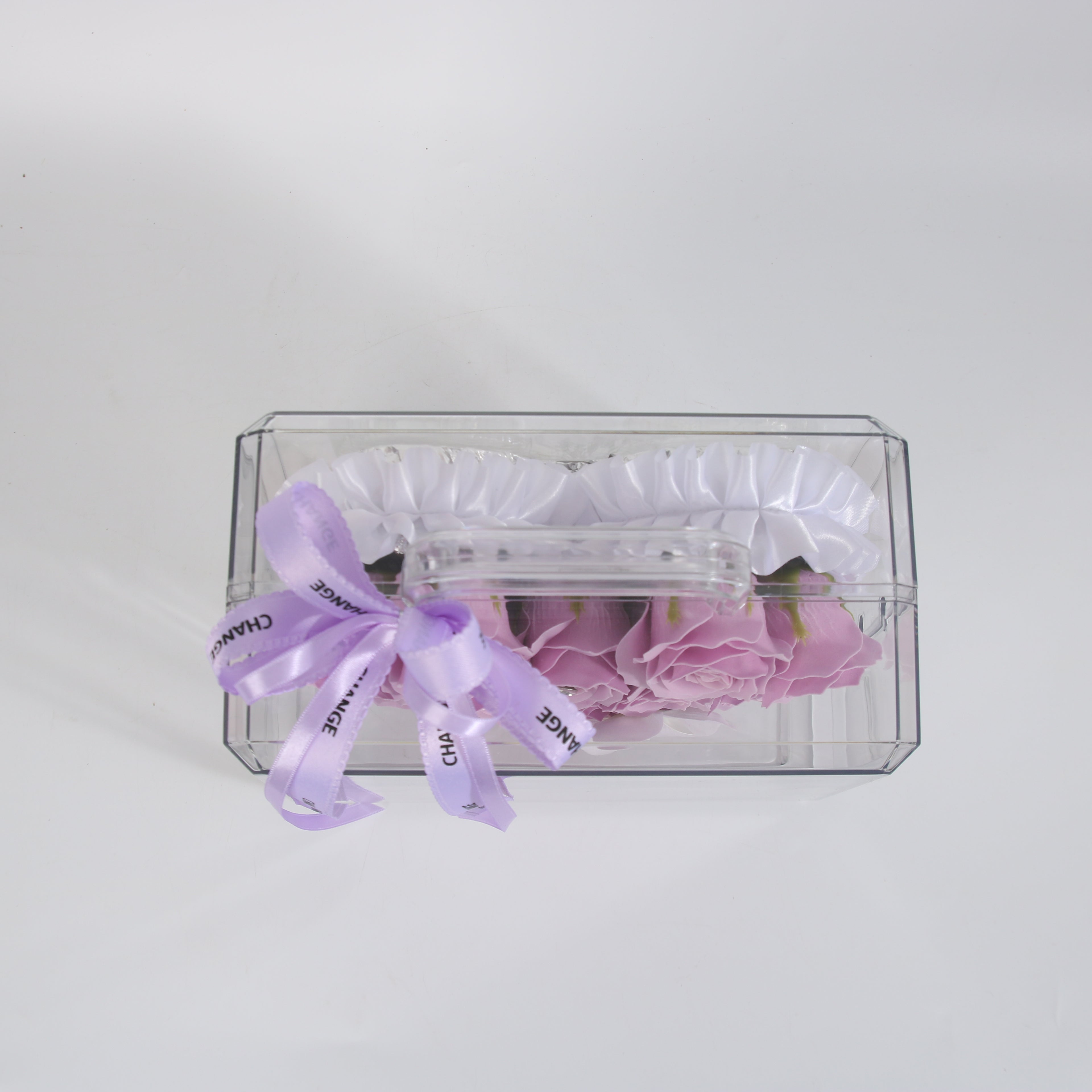 Handbag Lavender Heart Preserved Rose