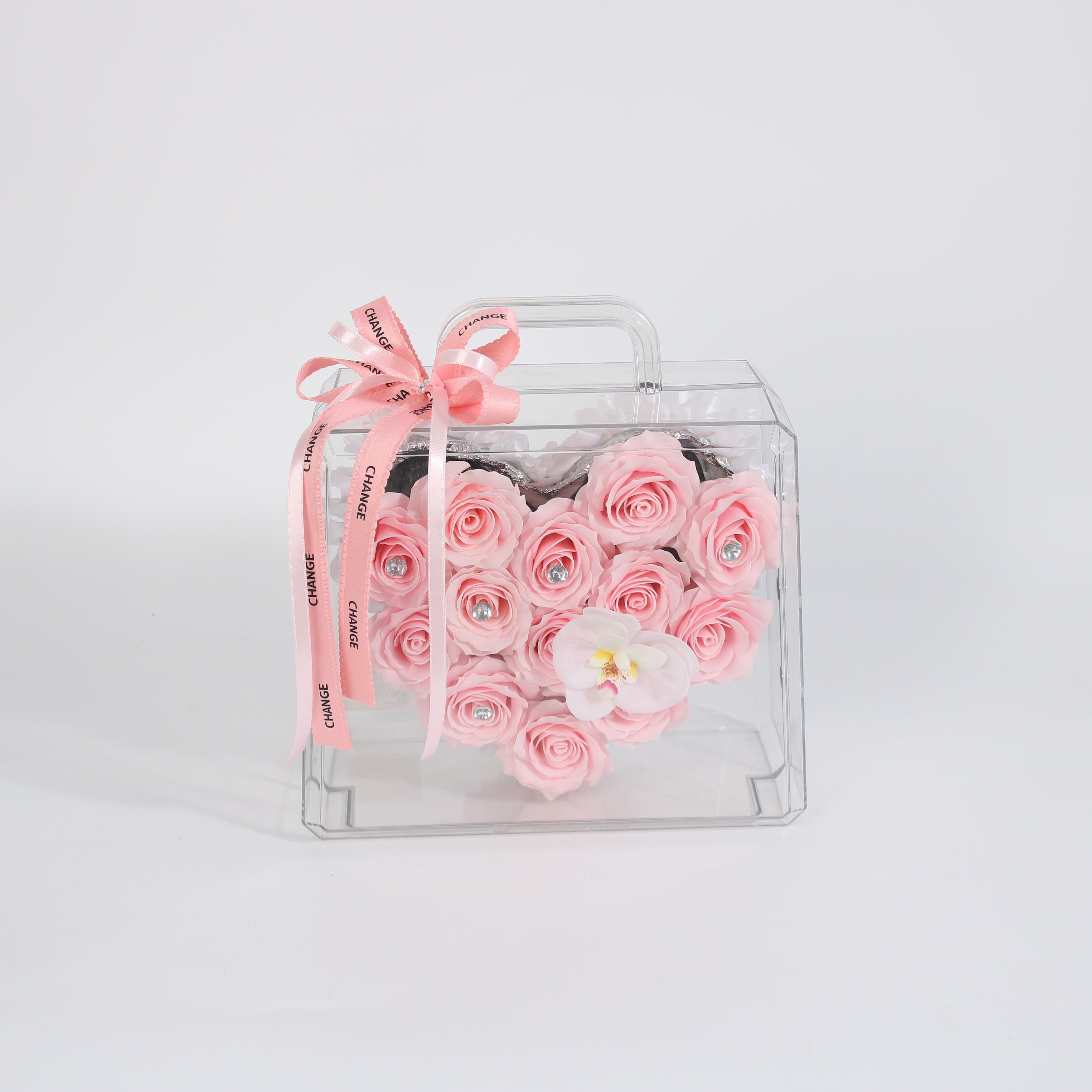 Crystal Heart Rose Handbag
