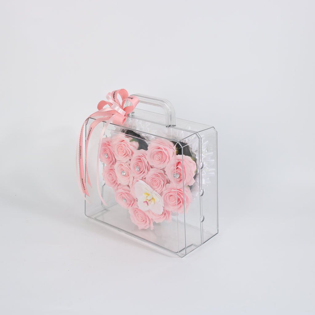 Crystal Heart Rose Handbag