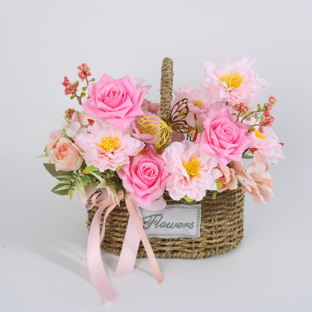 Rose Butterfly Basket