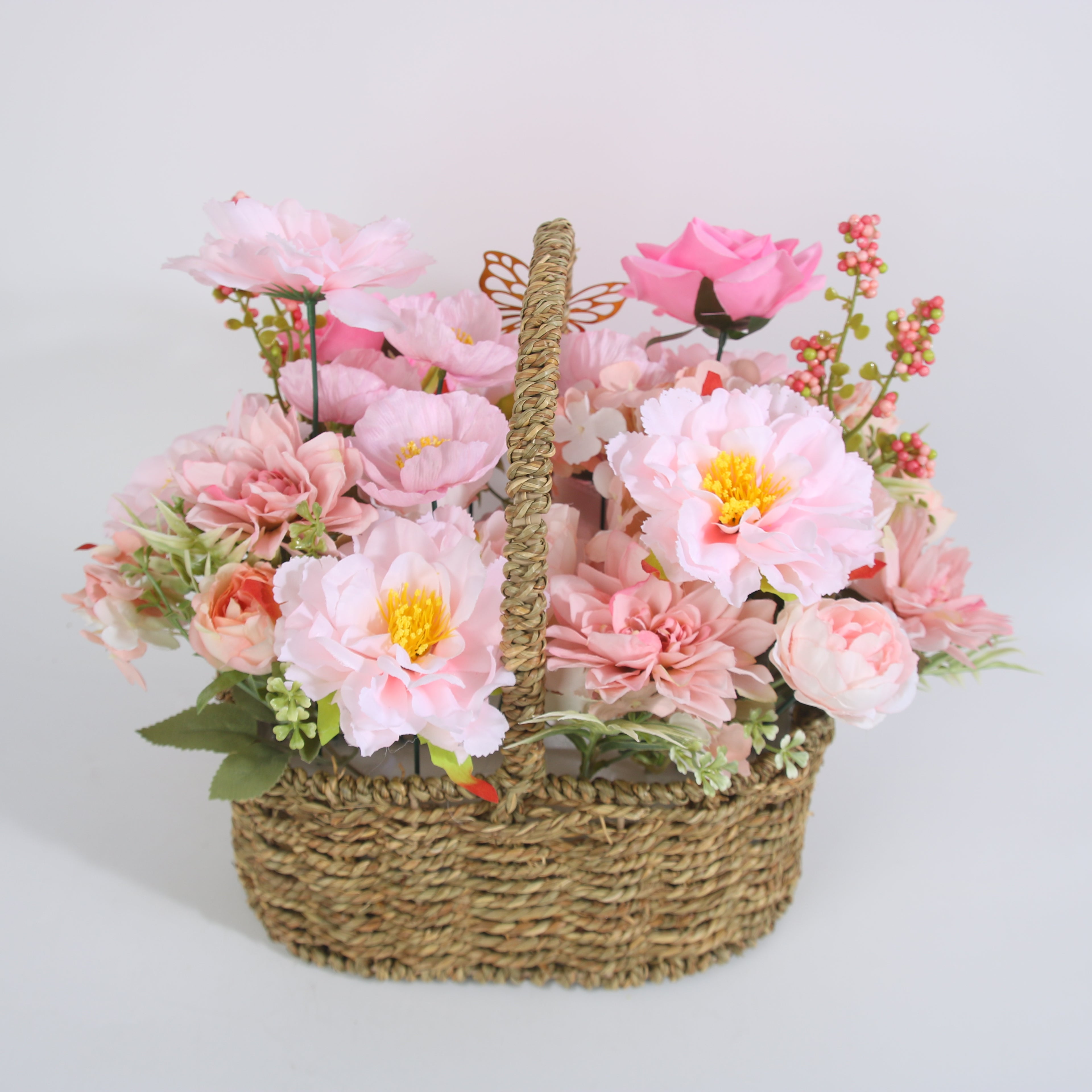 Rose Butterfly Basket