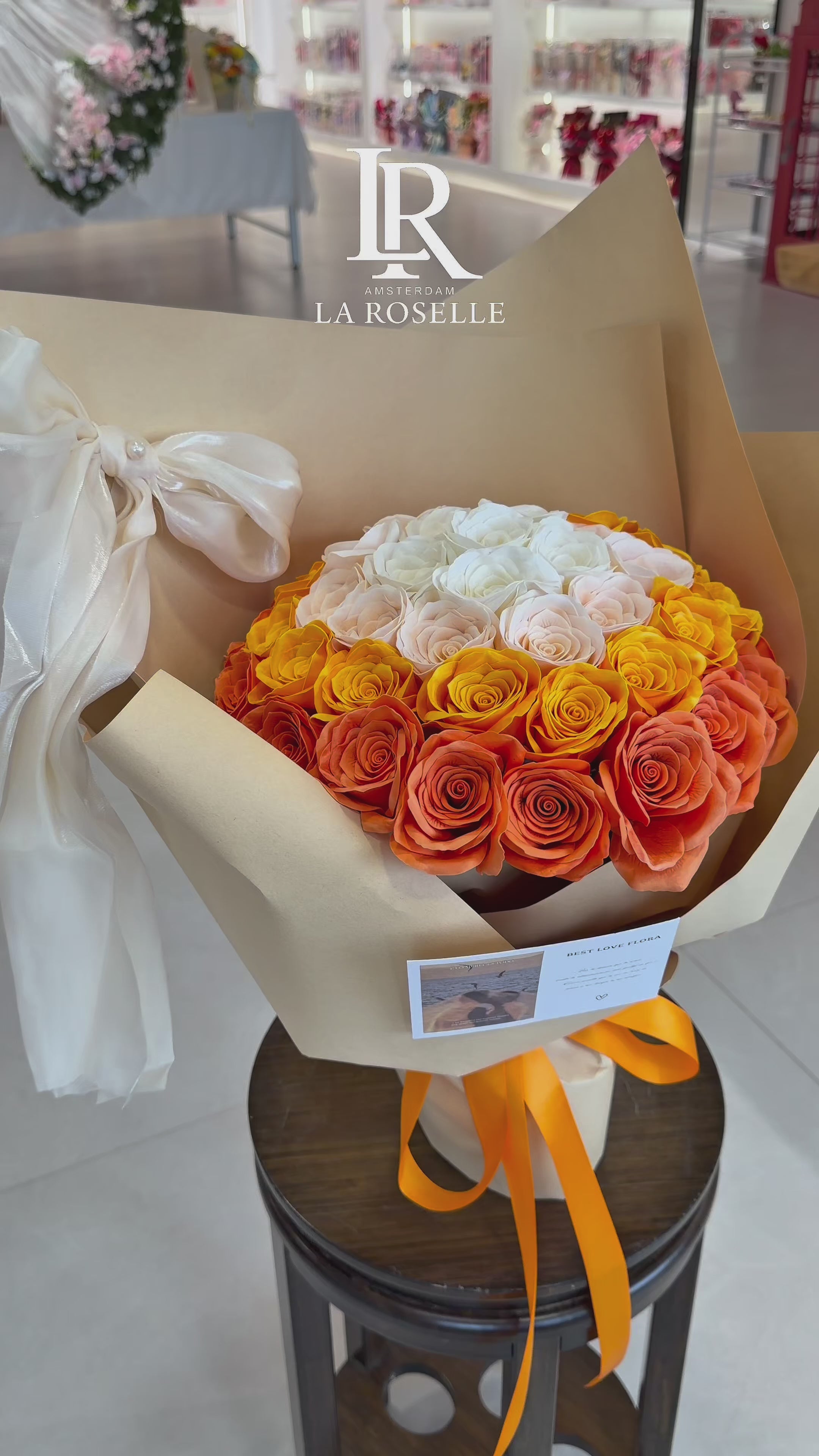 Sunset Glow Forever Rose Bouquet