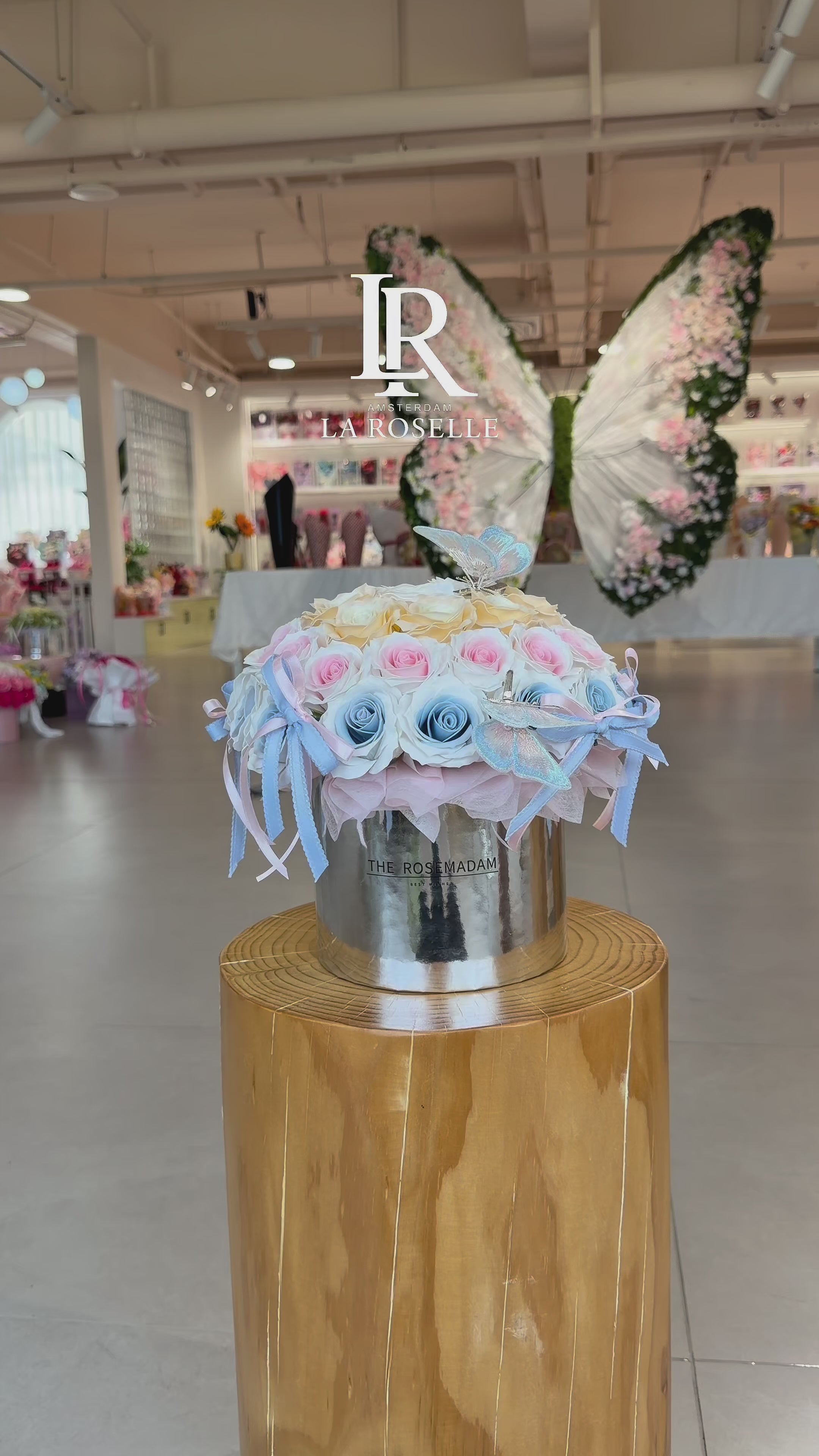 Pastel Butterfly 49 Rose Box