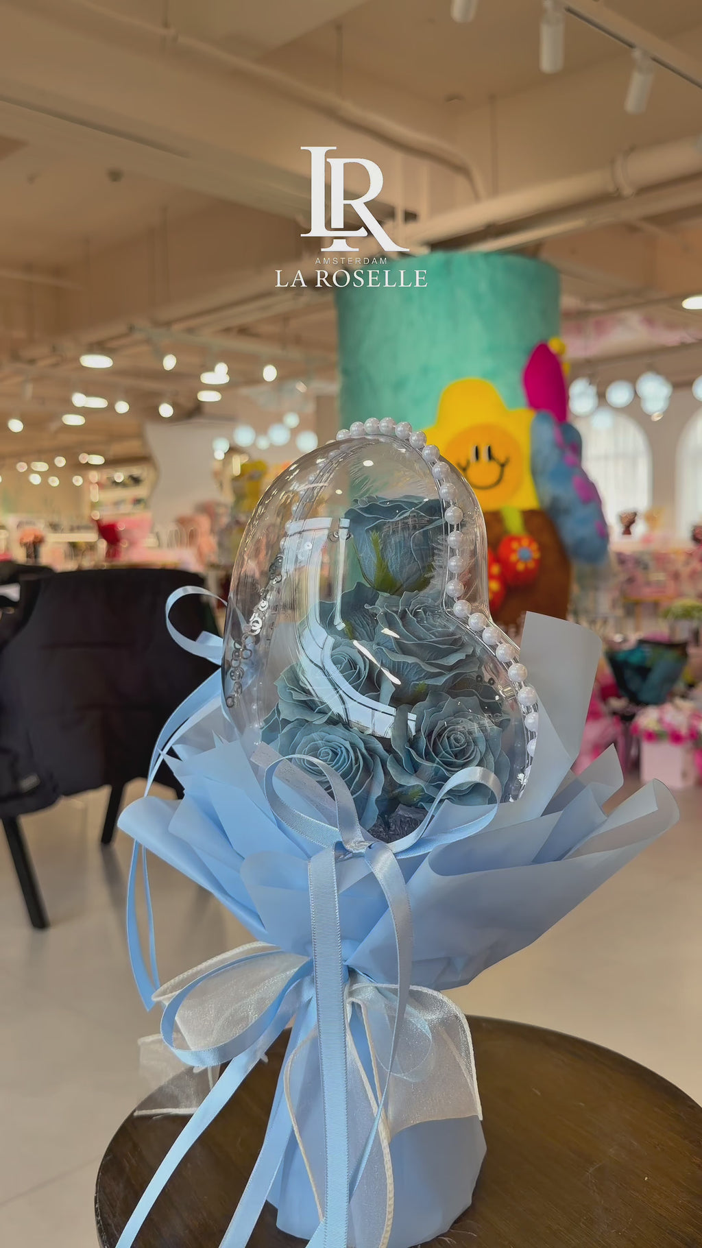 Blue Heart Rose Bouquet