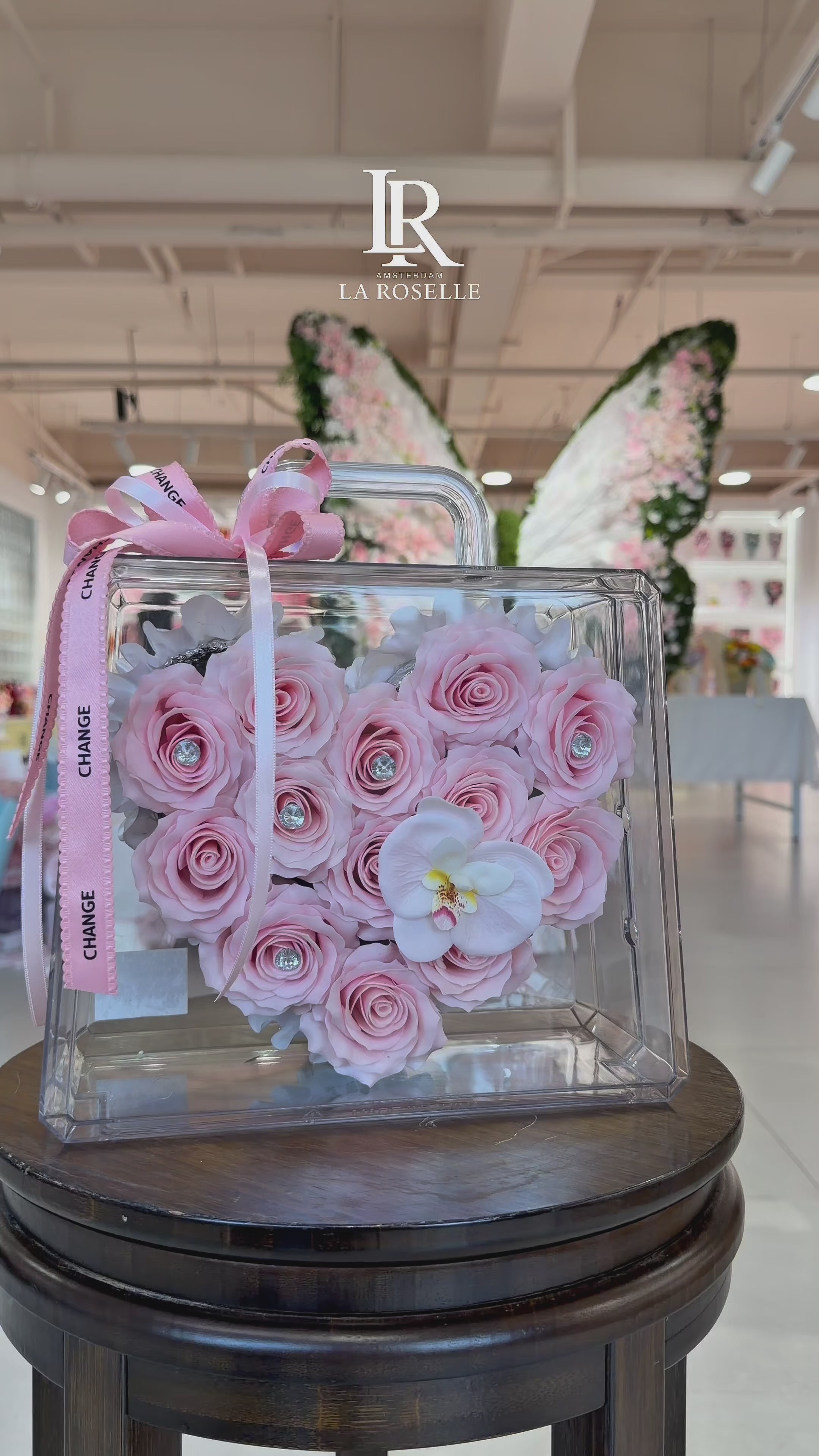 Crystal Heart Rose Handbag