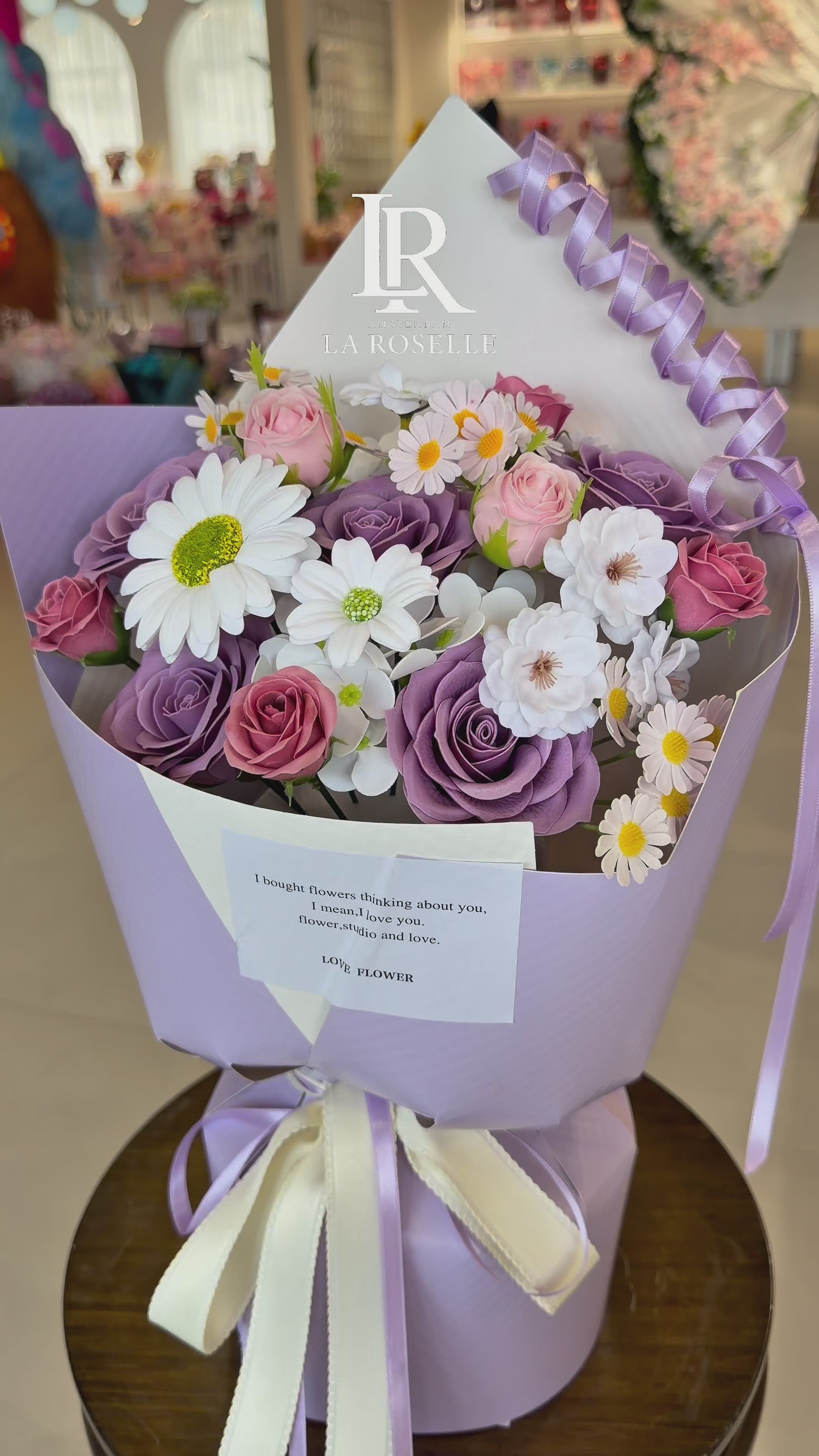 Lavender Rose & Daisy Bouquet