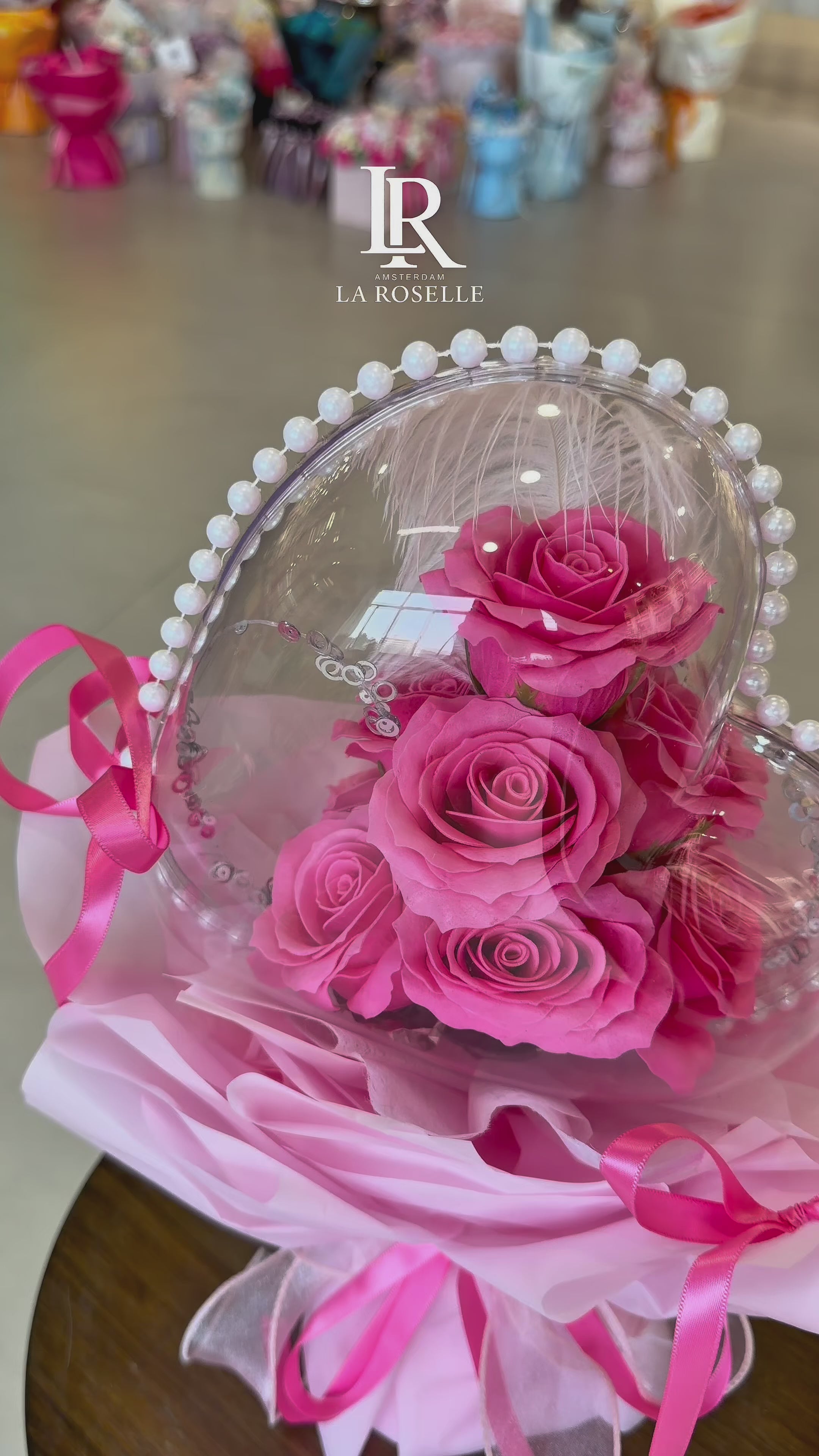 Pink Heart Rose Bouquet