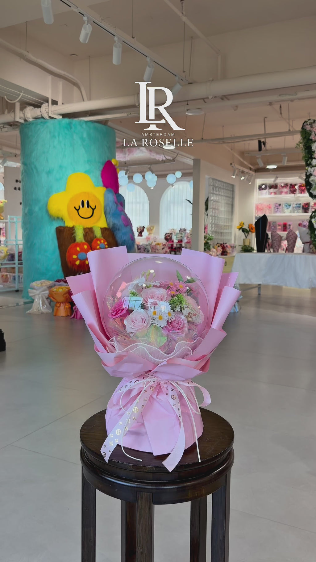 Pink Floral Globe Bouquet