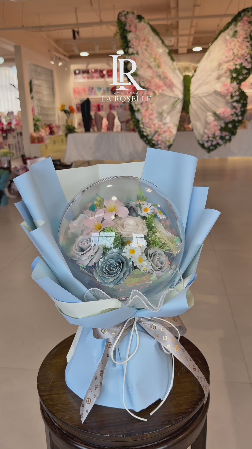 Blue Floral Globe Bouquet