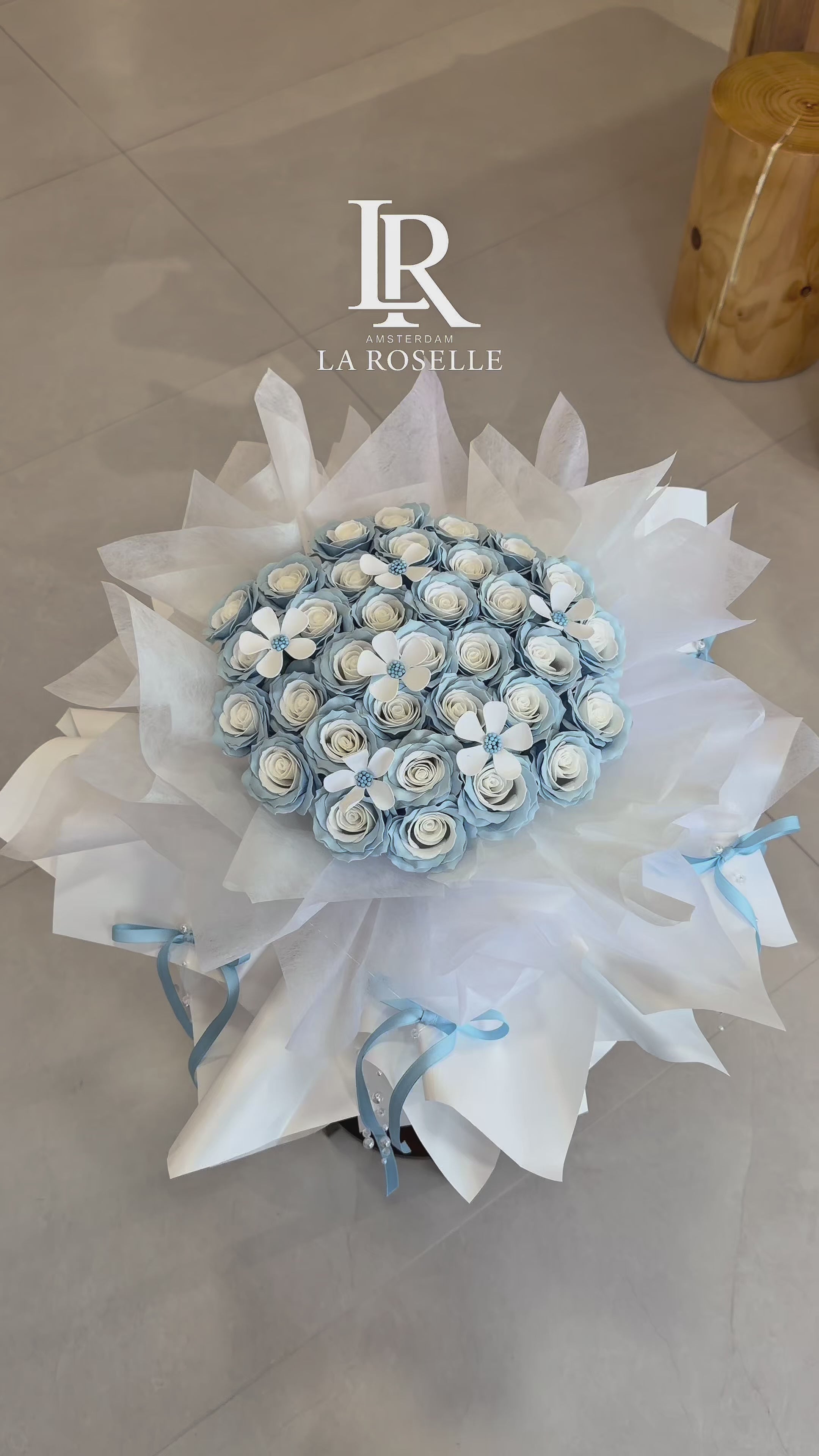 Blue Serenity Preserved Rose Bouquet
